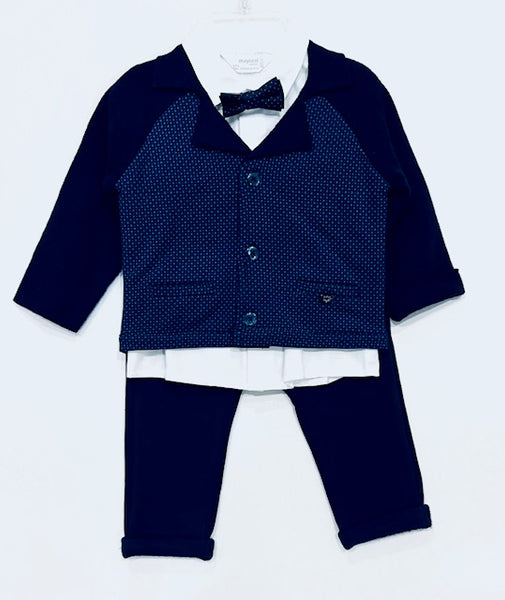 4pcPlushNavyCardi/PantSet