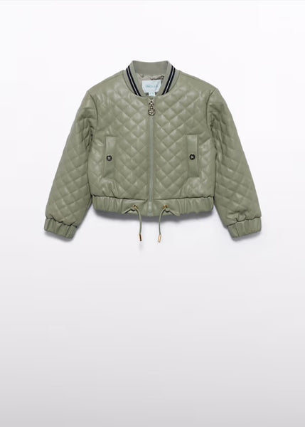 3pc Diamond Padded Bomber/Short & Knit Top Set