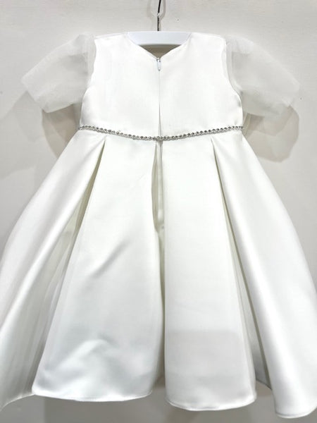 2pc Exaggerated Bow Front Baptism Dress