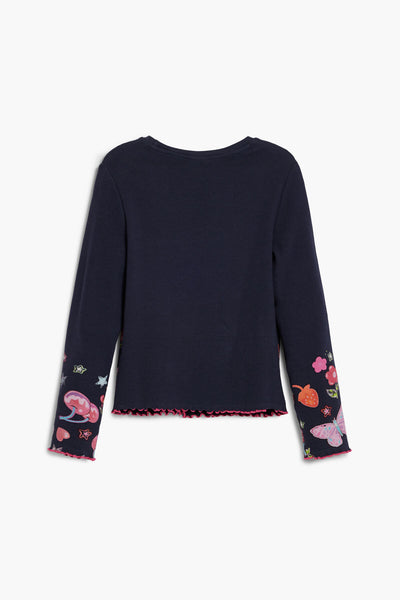 TS_Carlotta Ribbed Fruit, Flower & Butterfly Top