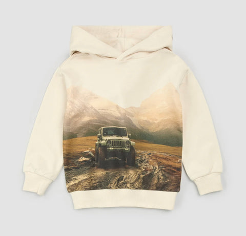 2pc Baby Boys Hooded Graphic Jeep Tracksuit