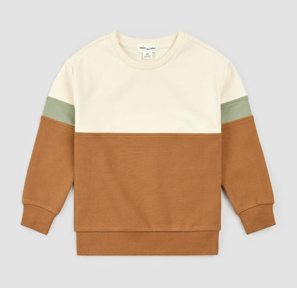 2pc Baby Boy Ribbed Colourblock Tracksuit