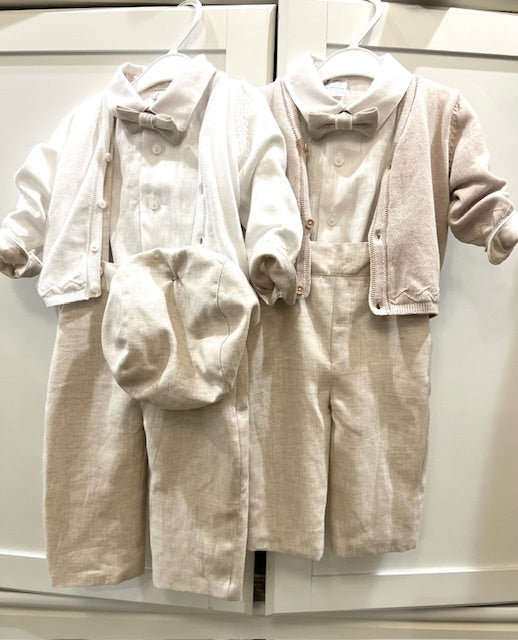 5pc  Linen Pant & Cardigan Set
