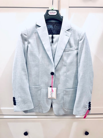 2pc Powder Blue Linen Suit