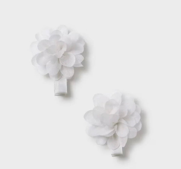 2pc Organza Flower Clips