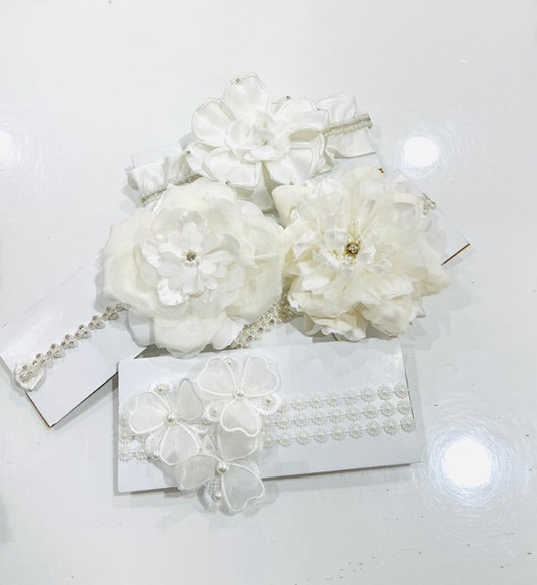 One-of-a-Kind Baptismal Baby Hairbands