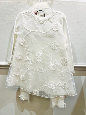 2pcFloralVineOvelayOutfit