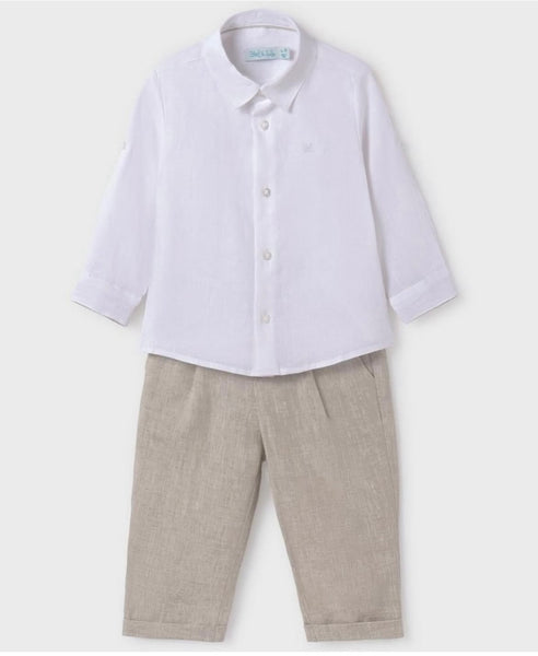 3pc Linen Vest, Shirt & Pant Set