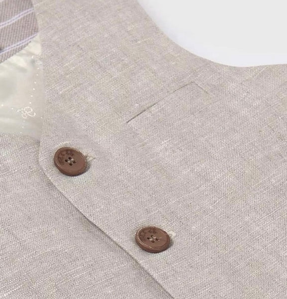 3pc Linen Vest, Shirt & Pant Set