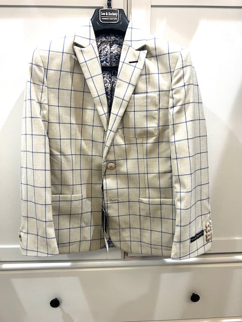 Beige WindowPane Blazer