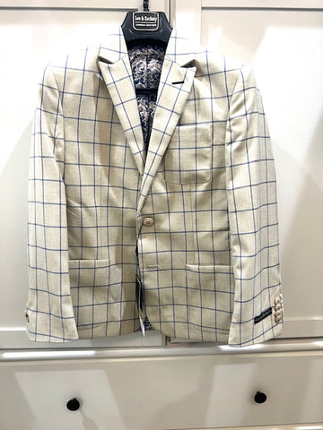 Beige WindowPane Blazer