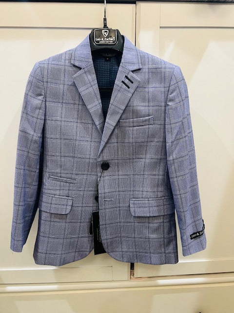 Steel/Ocean Blue Crush  CooledChecks WindowPane Blazer