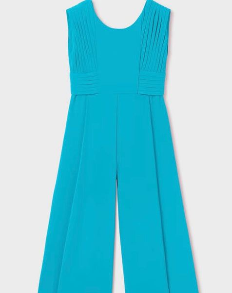 Fluid Pleated Crepe Jumpsuit