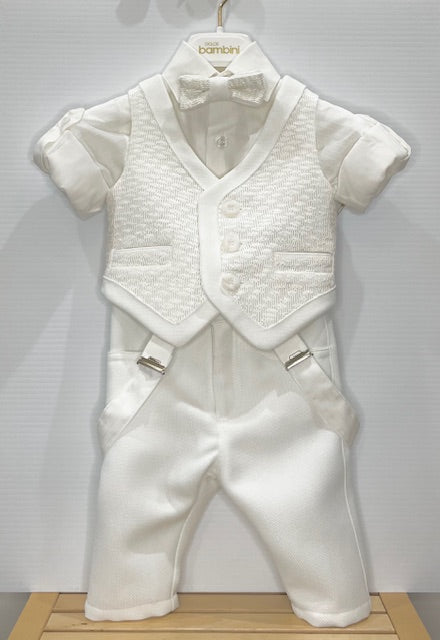 5pc Textured Tonal Vest Set