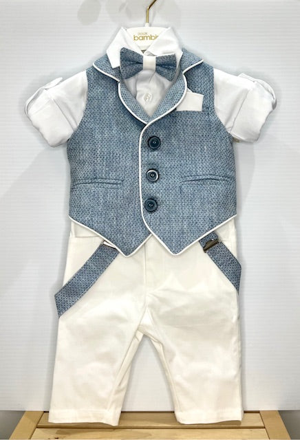 5pc Diamond Blue Vest Set