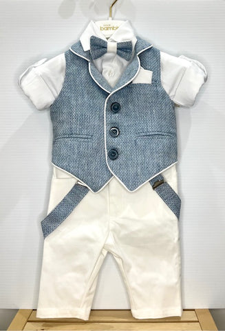 5pc Diamond Blue Vest Set