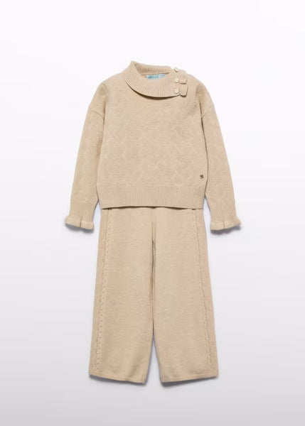 5721 2pc Knit Collar Lounge Set