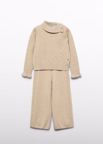 5721 2pc Knit Collar Lounge Set