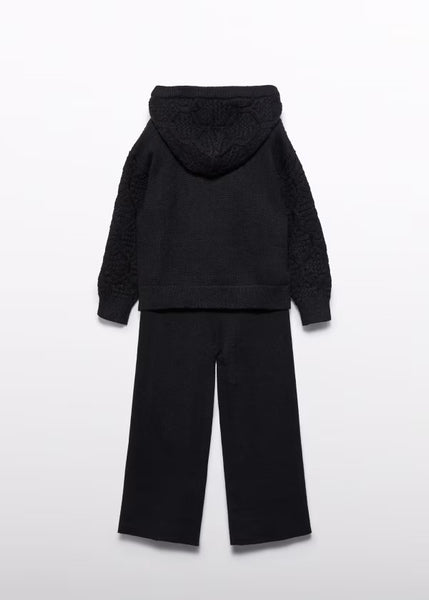 2pc Knit Hooded Lounge Set