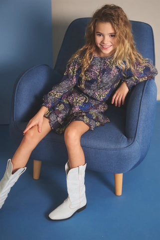 MIGGY Denim Floral Dress