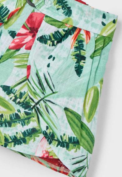 2pc Floral Printed Top & Skort Set