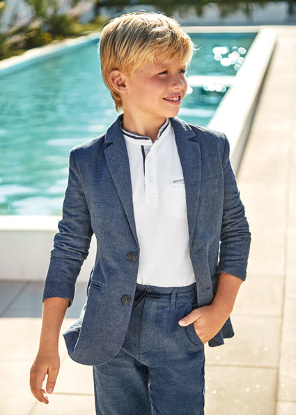 Textured Linen Blazer