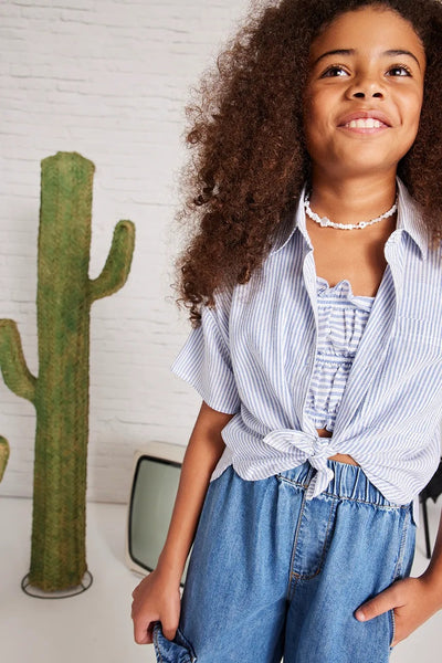 2pc Striped Shirt Set