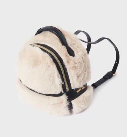 Faux Fur Contrast Backpack