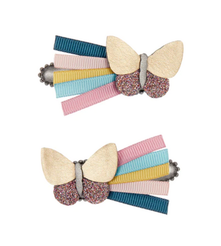 2pc Shimmer Lucia Butterfly Clips