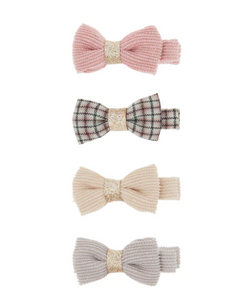 4pk Fabric Farm girl Tiny Bow