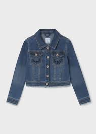 Jean Jacket w. Embroidered Pocket Detail