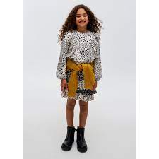 Printed Ruffle Blouse