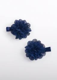 2pc Chiffon Flower Clips