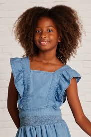 2pc Denim Chambray Short Set