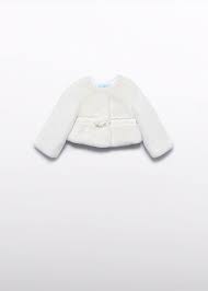 Fur Coat with Flower Detail