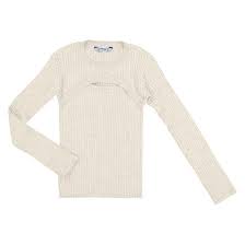 Keyhole Rib Knit Sweater