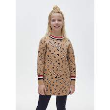 Leopard Print Tunic Sweater Dress