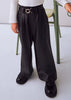 3pc Wide Leg Pleather Pant Set