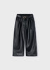 3pc Wide Leg Pleather Pant Set