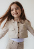 Stretch Denim Cropped Jacket