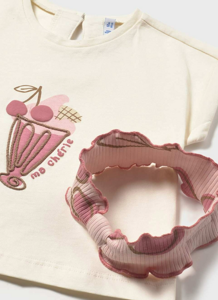 3pc Cherry Capri Set w/Headband