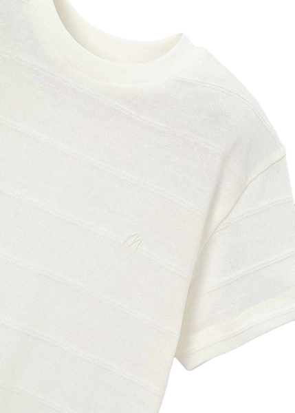 [3.061] Tonal Striped Dressy T-shirt