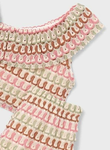 2pc Crochet Missoni Print Short Set