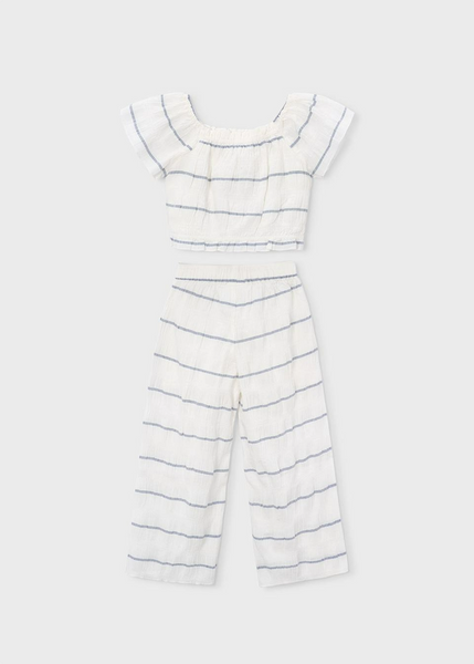 2pc Striped Gauzy Pant Set