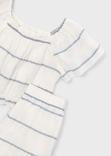 2pc Striped Gauzy Pant Set