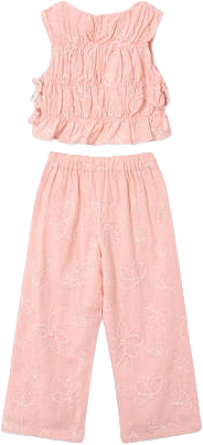 [3.592] 2pc Daisy Flower Pant Set