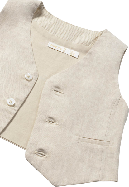 4pc Linen Vest Set