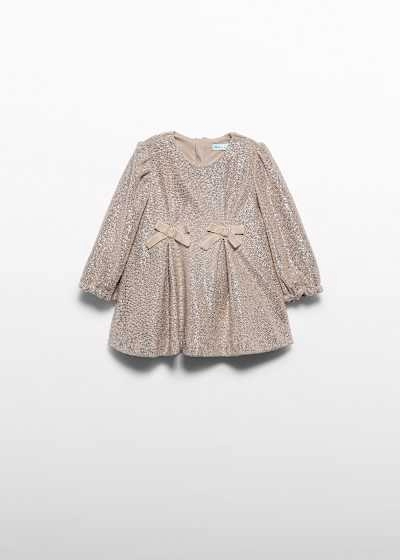 Shimmer L/S Bow Party Dress