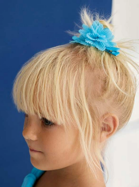 Pleated Flower Hair Clips