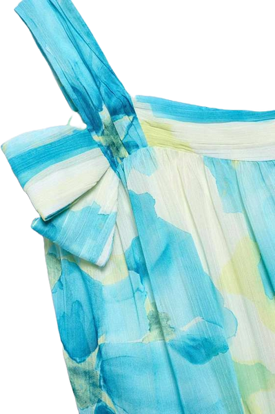 One Shoulder Chiffon Estampada Dress
